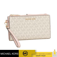 กระเป๋าคล้องมือ Michael Kors 35F8GTVW0L Jet Set Travel Double-Zip Wristlet (PWDBLSHMLT)