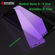 Combo Hai tấm cường lực Redmi Note 5 5 Pro tím chống Tia UV hại mắt gần thumbnail
