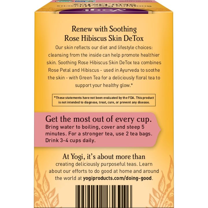 ชา-yogi-organic-herbal-tea-soothing-rose-hibiscus-skin-detox-ชาโยคี-ชาสมุนไพรออแกนิค-ชาเพื่อสุขภาพ-จากอเมริกา-1-กล่องมี-16-ซอง