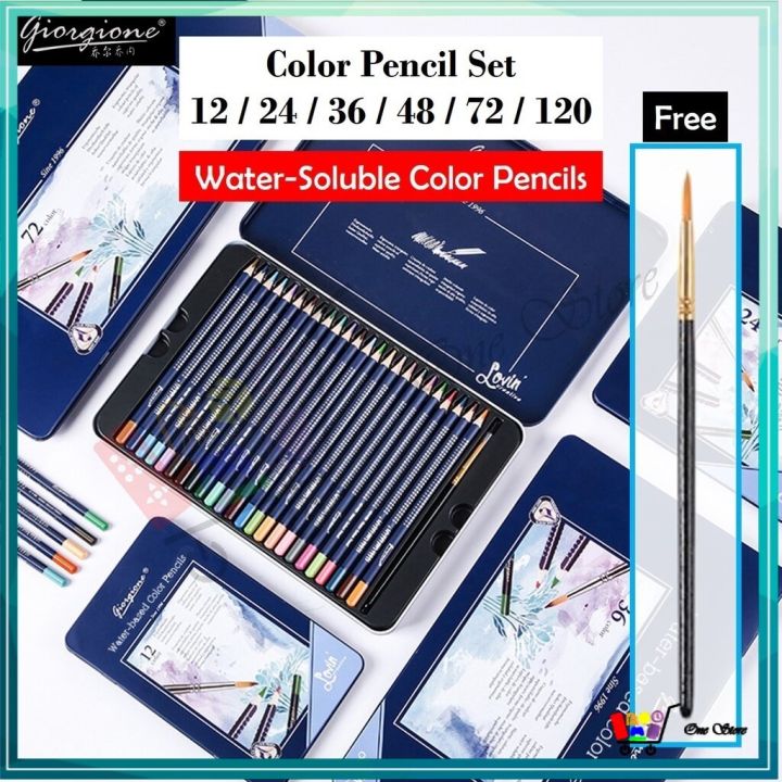 Giorgione Water-Soluble Colored Pencils - Set of 12