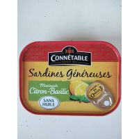 ?For you? Connetable Sardines Genereuses Marinade Citron Basilic 135g