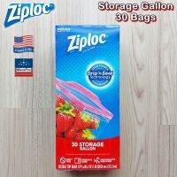 Ziploc® Storage Gallon 30, 60, 75 Bags ถุงเก็บอาหาร ถุงอเนกประสงค์ Gripn Seal Technology ซีลระบบสามชั้น