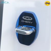 4Pcs Door Lock Decoration Protection Cover Emblem Case For Chery Tiggo 8 Pro With Logo Stainless Steel Cap Car Styling