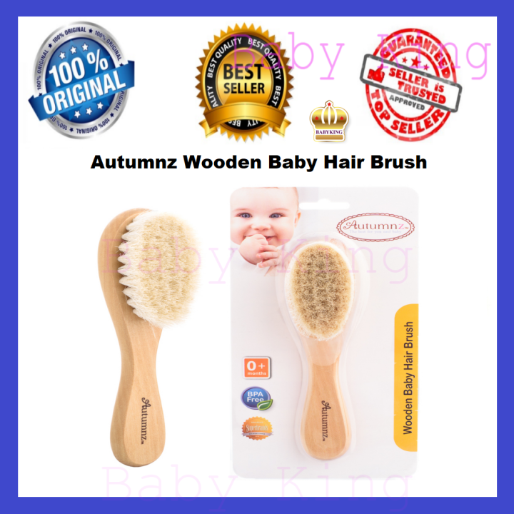 Original Autumnz Wooden Baby Hair Brush Lazada