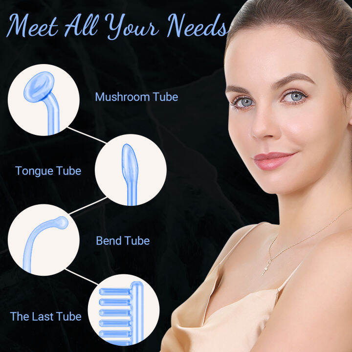 High Frequency Facial Machine Electrotpy Wand Glass FUSION Neon Argon