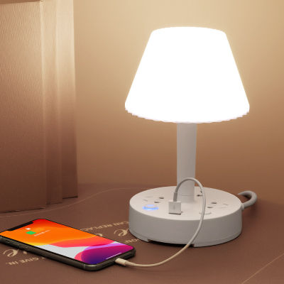 พร้อมส่ง หรี่แสงได้ โคมไฟตั้งโต๊ะ โคมไฟ led โคมไฟหัวเตียง โคมไฟตั้งโต๊ะทำงาน/แสงอบอุ่นพร้อมช่องเสียบ USB