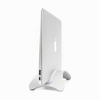 Vertical Laptop Stand for MacBook Pro Air Aluminum Alloy Space-saving Desktop Holder Retina 3pcs Silica Gel Pad Available Laptop Stands