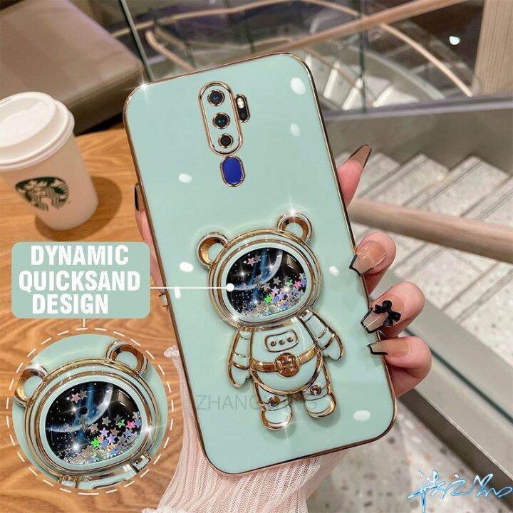 เคส-oppo-a5s-a12-a9-a5-2020-a16k-a3s-f9-a16-a92-a54-a83-a53-a31-a52-a12e-a16e-เคสโทรศัพท์มือถือ-มีทรายไหล-ลายนักบินอวกาศ-หรูหรา-สําหรับ