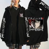 New Hoodie Death Note Hoodies Japanese Anime Men/Streetwear Harajuku Manga Graphic Zip Up Jackets Clothing Death Note Swea Size XS-4XL