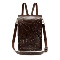 Steampunk หนัง Messenger กระเป๋าฮาโลวีน Gothic Retro กระเป๋าเอกสารมือถือ Crossbody ไหล่ขนาดใหญ่ Satchel โรงเรียนกระเป๋า