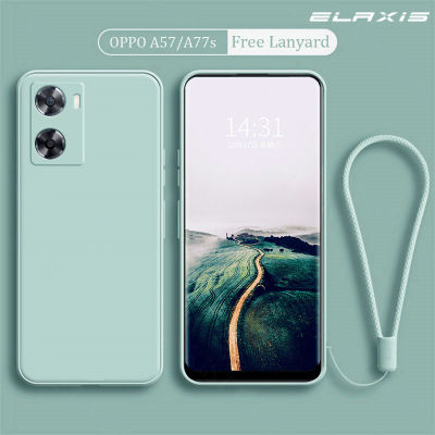 OPPO A57/A77s เคสโทรศัพท์ตรงขอบซิลิโคนเหลวปลอกเลนส์รวมทุกอย่าง Anti-Drop Ultra-Thin Soft ซิลิโคนฝาหลัง