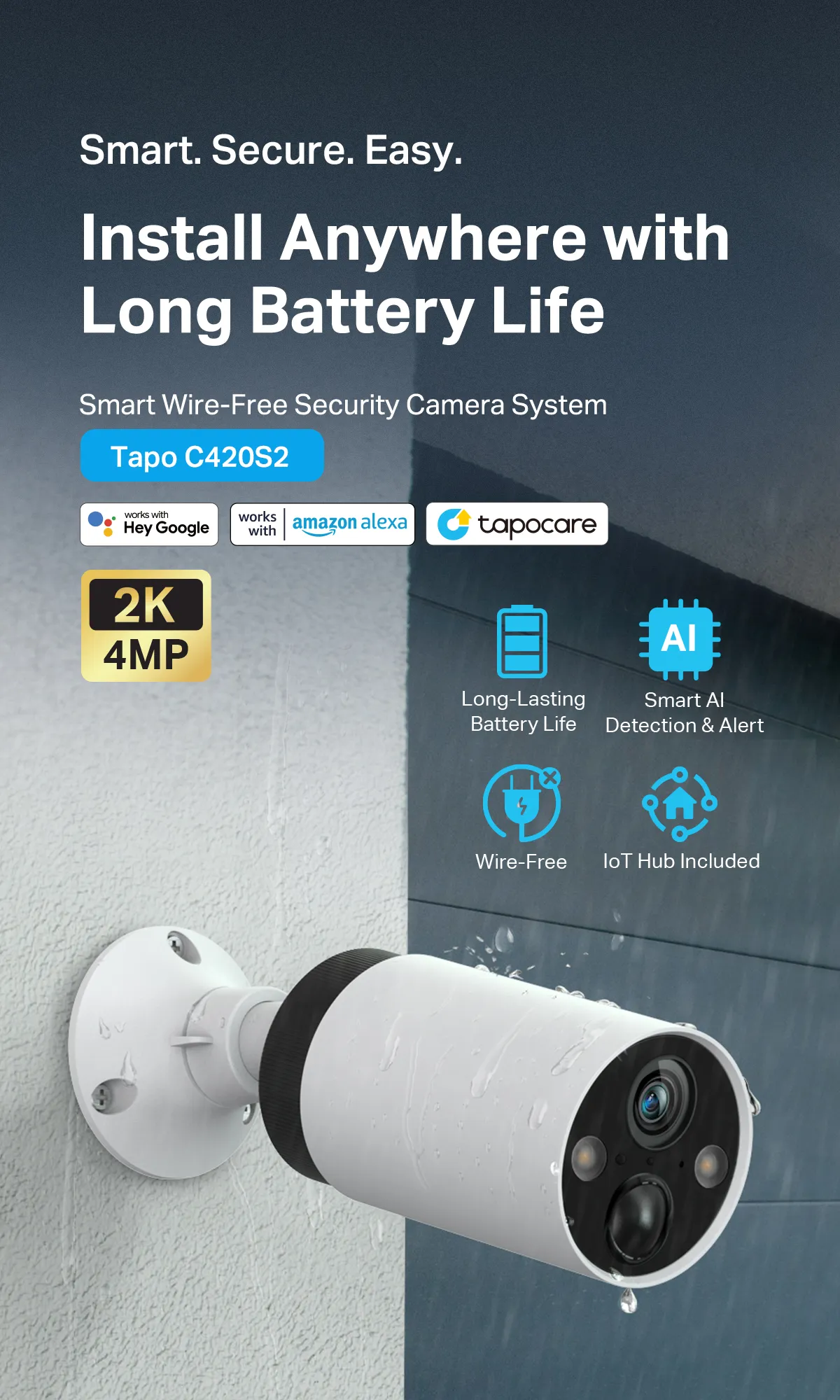 TP-Link Tapo C420S2 Smart Wire-Free Security Camera System