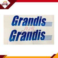 ? สติ๊กเกอร์ติดข้างกะบะ " GRANDIS " MITSUBISHI STRADA,K77 สีฟ้า