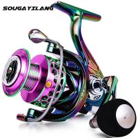 Sougayilang Fishing Reel Colorful Aluminum Spool Ultra Smooth Light Weight Spinning Reel 12 1 BB for Carp Bass Trout Fishing