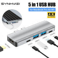 5 in 1 USB Hub for Pro Air M1 USB 3.1 Adapter with 4K HDMI TF SD Card Reader 87W PD Charge Support Accessories