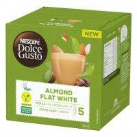 แคปซูลแบ่งขาย 6capsule Dolce Gustro Plant-Based--  Almond Flat White -- 6capsules high-quality coffee combines with almond , lactose-free