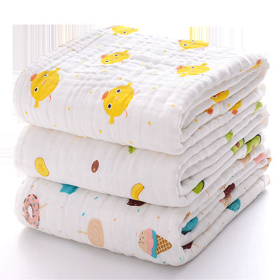Baby Bath Towel Muslin Cloth Kids Bathrobe Child Blanket Wrap for Newborn Infant Toddler Boys Girls Gauze Cotton 110*110cm