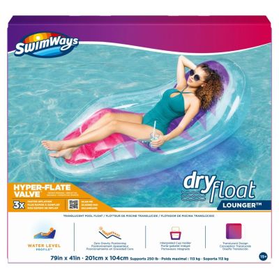 Swimways Dry Float Adult Inflatable Bed Swimming Pool Floating Bed Beach Rest Lounge Chair Genuine Spot
