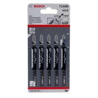 BOSCH T144D ใบเลื่อยจิ๊กซอตัดไม้ประณีต ตัดหนา 5-50 มิล #2608630040_x000D_ (5ใบ/แผง) ใบเลื่อยจิ๊กซอว์ BOSCH T144D