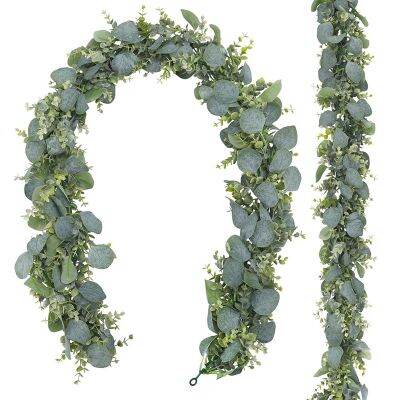 2 Pack 1.8m Artificial Eucalyptus Garland Garland Faker Silver Dollar Greenery Garland Vines Table Runner