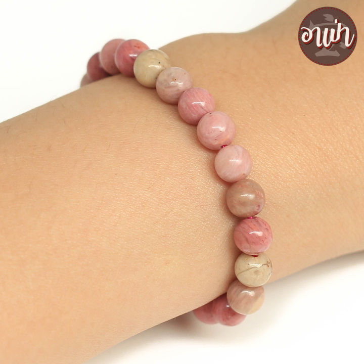 อาเป่า-หินโรโดไนท์-หินความรัก-rhodonite-ขนาด-6-มิล-คัดหิน-หินสงบ-กำไลหินสี-กำไลหินนำโชค-หินสีชมพู-หินมงคล-สร้อยข้อมือ-เครื่องรางนําโชค