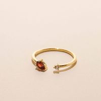 Salynn Glam Minimal Adjustable 2 Gemstones Ring (Pre-Order)