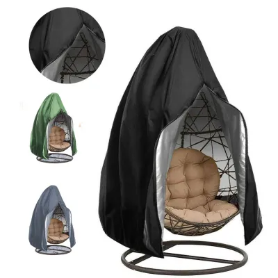 Waterproof Outdoor Garden Hanging Egg Chair Cover Swing Chair Dust Cover Protector Patio Chair Cover With Zipper Protective Case
