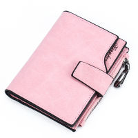 Women Wallets Genuine PU Leather Short Zipper Coin Purses Female Fashion Hasp Luxury Thin Money Clip Card Holder Clutch Bag