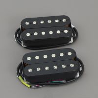 FLEOR ชุด Humbucker Pickup ปิ๊กอัพสองขดลวดเซรามิกสำหรับกีตาร์ไฟฟ้าสีดำ