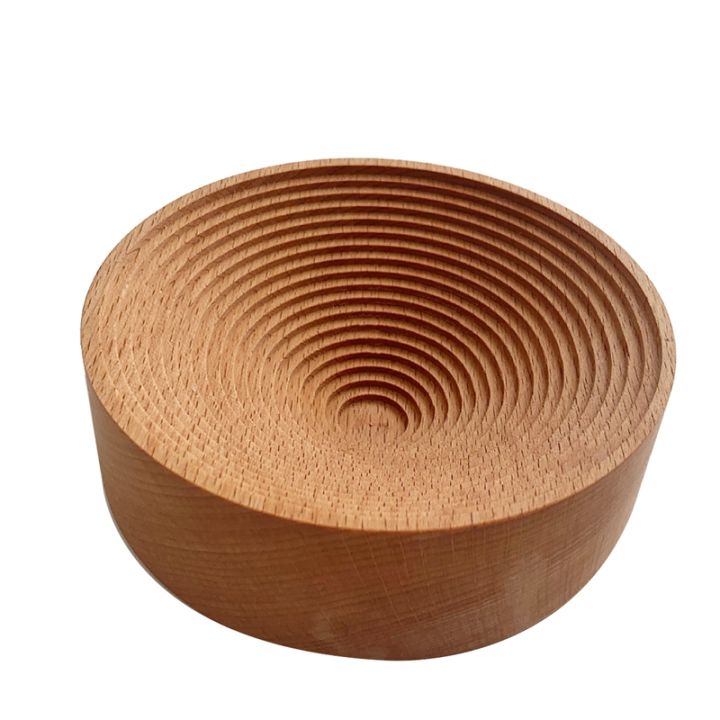 Wooden Spiral Shape Dessert Tray Candle Holder Storage Organizer ...