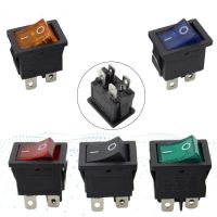 5pcs KCD1 ON-OFF 4 Pin Boat Car Rocker Switch 21*15mm 6A/250V 10A/125V AC Red Yellow Blue Green Light Siwtch