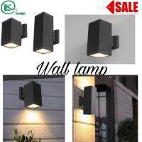 โคมไฟกิ่ง **แถมหลอดพาร์, 7Wฟรี** ไฟติดกำแพง กันน้ำ wall lamp ติดผนังขั้วE27 ทรงเหลี่ยม ส่องด้านเดียว และสองด้านใช้ภายนอก