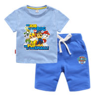 PAW PATROL ชุดกางเกงขาสั้นสำหรับชายเสื้อแขนสั้นสำหรับเด็กหญิงเสื้อยืดกางเกง2021ใหม่การ์ตูนเกาหลีเด็กเสื้อยืดชุดเสื้อผ้าเด็กฝ้ายฤดูร้อนสบายๆแฟชั่นชุด