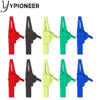 YPioneer P2003 10PCS Heavy Duty Alligator Clips Full Insulated Safe Crocodile Clips with 4mm Banana Jack Socket for Automotive