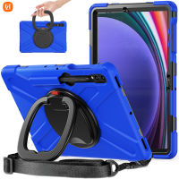 FZT Casing Tablet สำหรับซัมซุงกาแล็กซีแท็บ S8 11.0 "(2022) / SM-X700 X706 X706B X706U X706N TPU แบบนิ่ม + พีซีซิลิโคนกันกระแทก HDB ในตัวที่วางโทรศัพท์แบบตั้งได้และ Tali Bahu