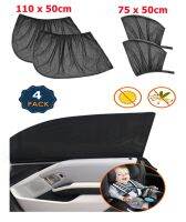 【LZ】qby5bf 4pcs Car Front Rear Side Window Sun Visor Shade Mesh Cover insulation anti-mosquito Fabric Shield UV Protector Sunshade Curtain