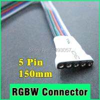 ♣ 50pcs/lot 5 pin Female LED Strip Connector White Color RGBW Connector For 3528 5050 Flexible LED Strip Connecting