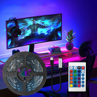 RGB 5V LED Strip Light Remote Control Lights USB Charge SMD 5050 for Desktop Screen BackLight