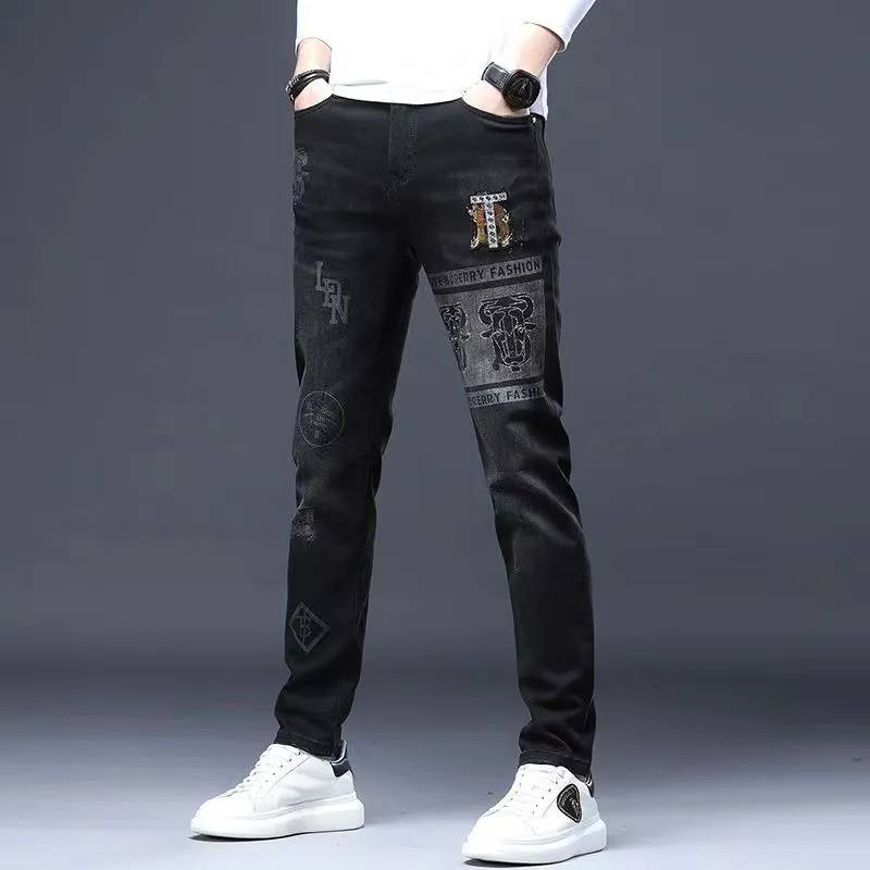 BURBERRY Jeans Men's New Stretch Slim Skinny Pants | Lazada PH