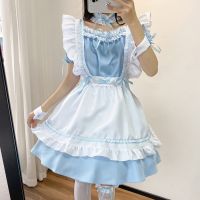 Lolita Maid Dress Girls Women Lovely Maid Cosplay Anime Costumes Lolita Dresses Cafe Waitress Maid Outfit Halloween Costume