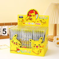 12ชิ้นกล่องโปเกมอน Pikachu ปากกาเป็นกลางอะนิเมะ Kawaii น่ารักเด็กนักเรียนเขียนปากกาของขวัญการศึกษาการบ้านชุดเครื่องเขียนของเล่น