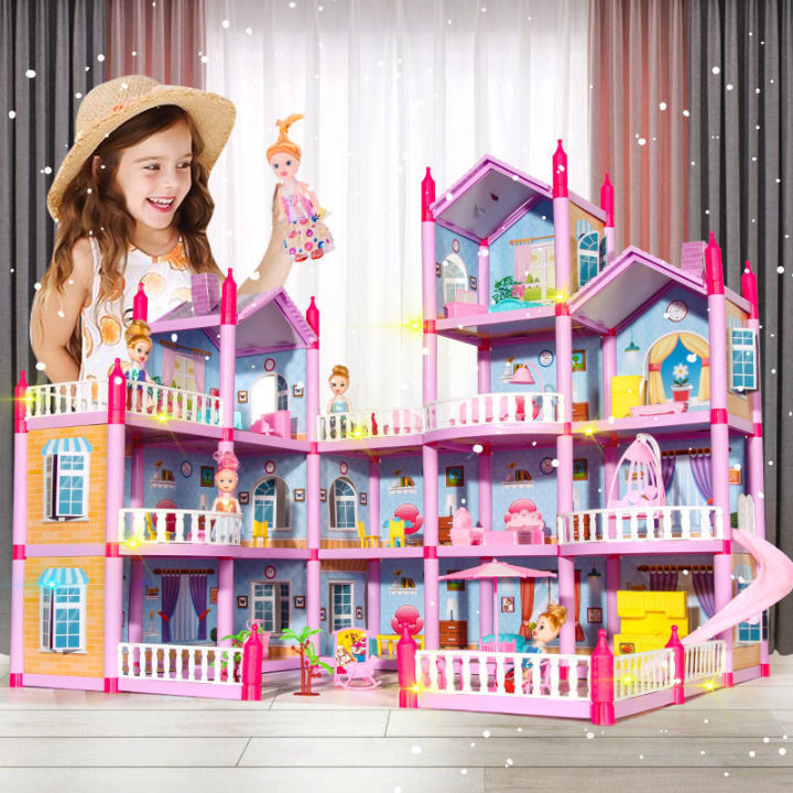 คุณภาพดีเยี่ยมของเล่นสำหรับเด็กในครอบครัว-barbie-ของขวัญของเล่นเด็กหญิงเล็กๆน้อยๆสำหรับบ้านปราสาทแห่งความฝันวันเกิดของเด็กผู้หญิง
