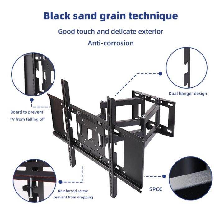 ขาแขวนทีวี-ปรับมุมได้-26-55นิ้วpc-402-ที่ยีดทีวี-ที่แขวนทีวี-สามารถปรับหมุนหันซ้าย-ขวา-ได้-180-องศาปรับก้มเงยได้-15-องศารุ่นนี้เป็นแบบ-2-แขน