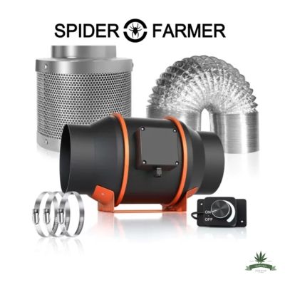 [สินค้าพร้อมจัดส่ง]⭐⭐พร้อมส่ง-Spider Famer พัดลมระบาย/ดูดอากาศ 6นิ้ว+ตัวกรองคาร์บอน Ventilation Kit with Carbon Filter and Speed Control Knob[สินค้าใหม่]จัดส่งฟรีมีบริการเก็บเงินปลายทาง⭐⭐