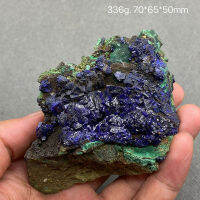 100 ธรรมชาติที่สวยงาม Azurite และ Malachite Symbiotic แร่ตัวอย่างคริสตัลหินและคริสตัลรักษาคริสตัล