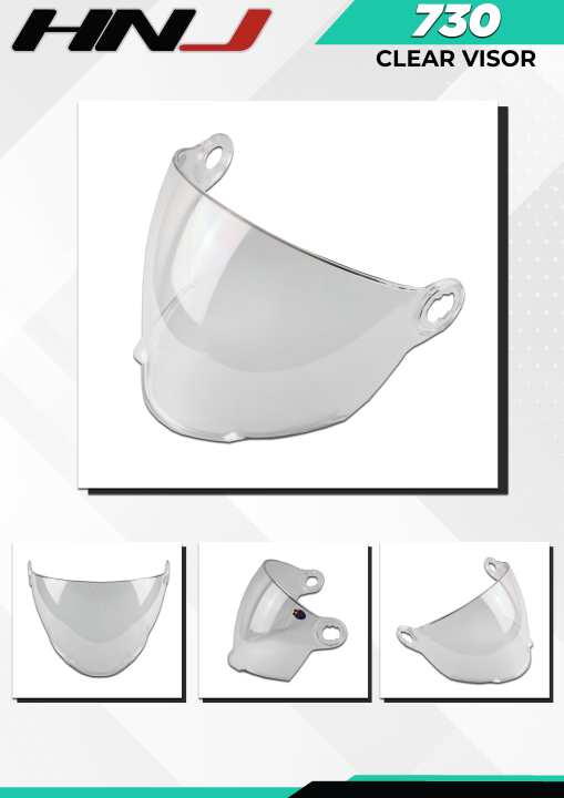 HNJ Helmet Accessories CLEAR Replacement Visor/Lens For MODEL HNJ 730
