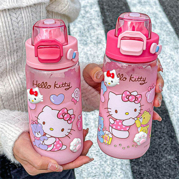 Redwokea 【Sanrio】 Kawaii Hello Kitty 550ml Water Bottle Cute Cartoon ...