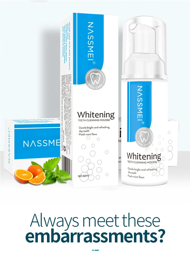 NASSMEI Clean teeth mousse Whitening Mousse Whitening toothpaste Teeth