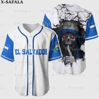 (In stock) Customize the implementation of Love EL SALVADOR in Salvadorans 3D, using Jersey Bisbol as the raw material. Tops Tee will be sold in the form of free nick name and logo