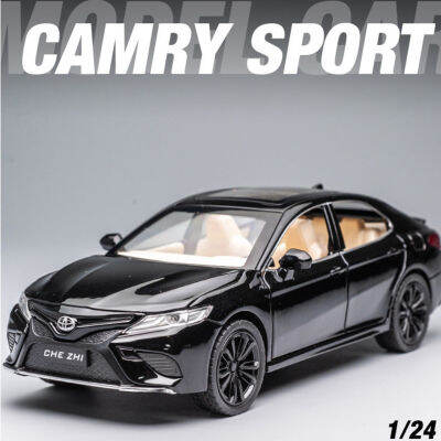 ใหม่124 Toyota Camry Diecasts รถรุ่นจำลองสูงดึงกลับเสียงและแสงโลหะผสมโลหะรถเด็กของเล่นสำหรับเด็ก